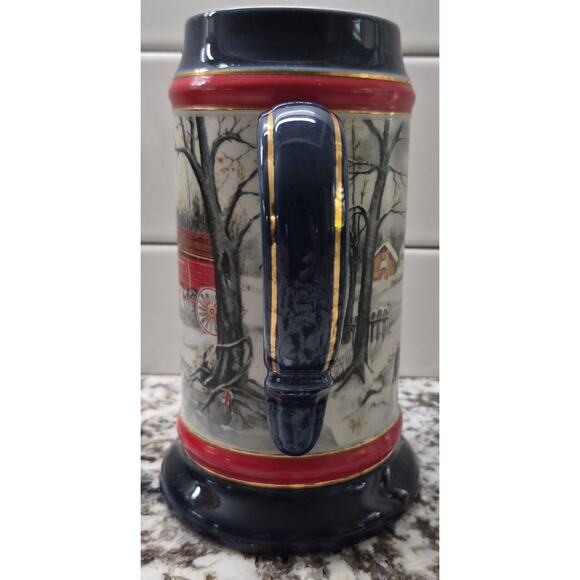 1990 Budweiser Holiday Stein “An American Tradition" World Famous Clydesdales - Picture 5 of 6